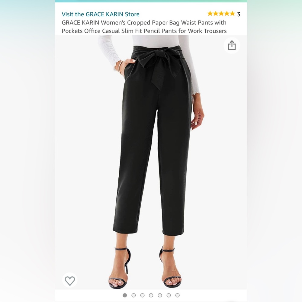 Grace Karin/ Amazon paper bag waist pants